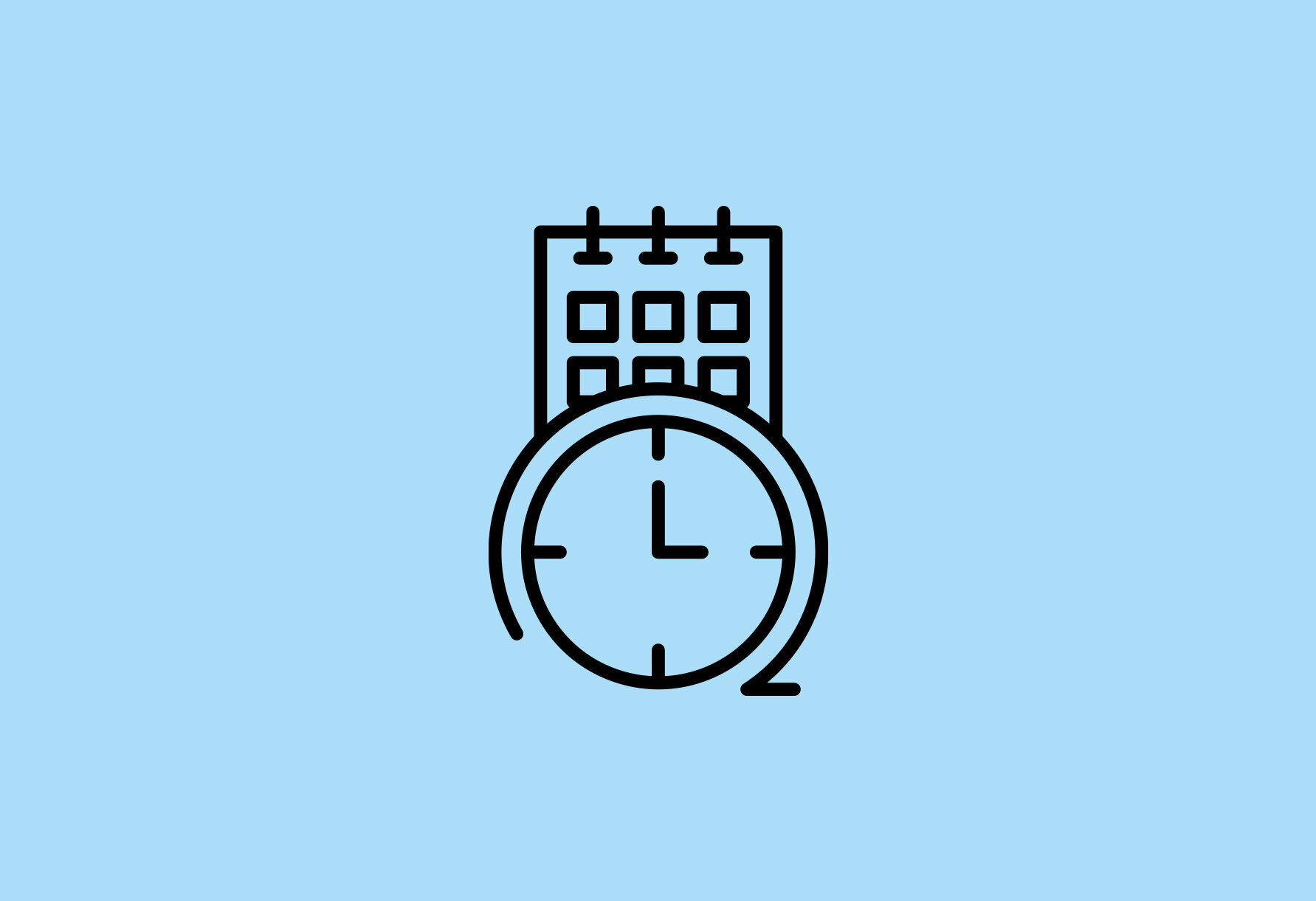 Overtime account pictogram on a light blue background | Sandler Group 