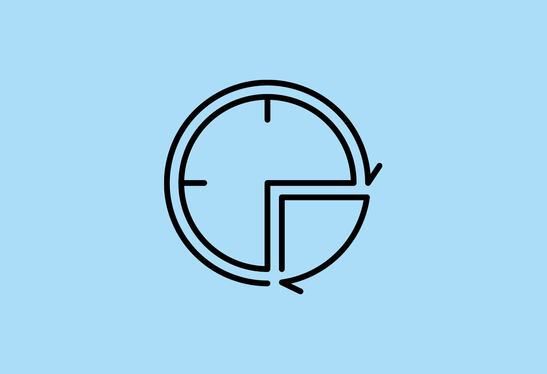 Flexitime pictogram on a light blue background | Sandler Group 
