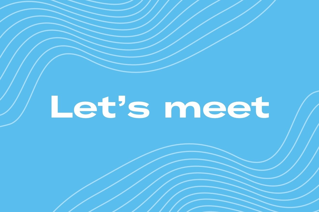  Text Let's meet on light blue background | Sandler Group 